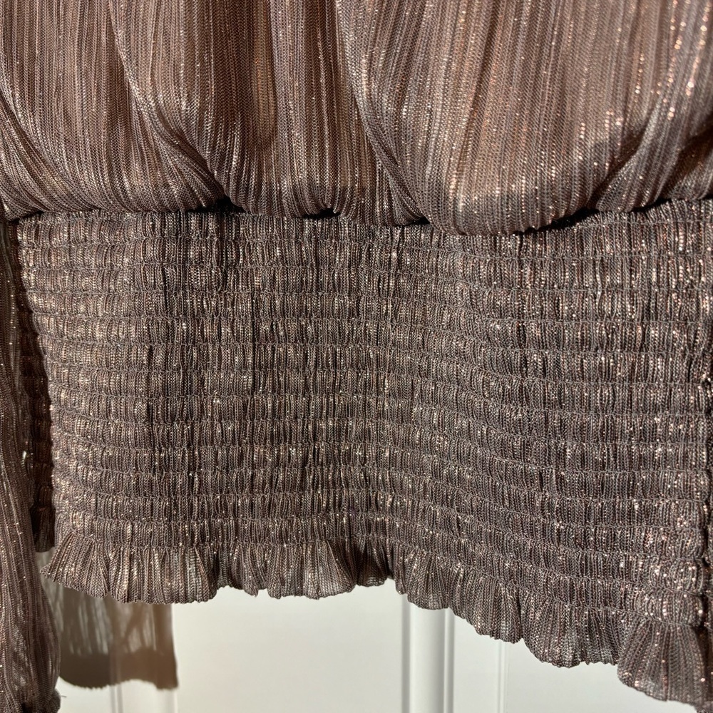 Joie Metallic Pullover Blouse, Size Medium - Picture 3 of 13